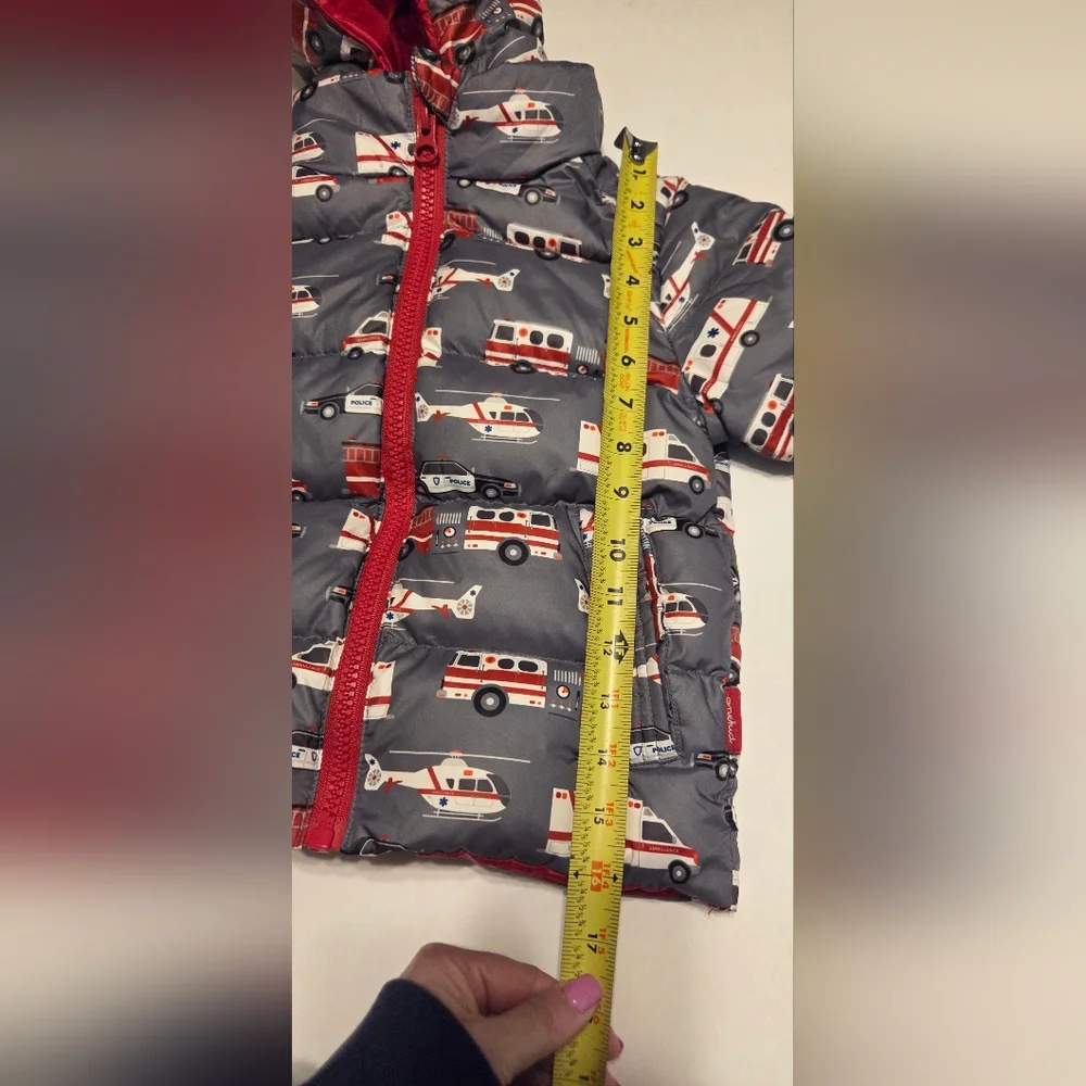 Onekid The Road Coat Red & Gray Winter Car Seat Coat -  Boys / Toddler 4T EUC